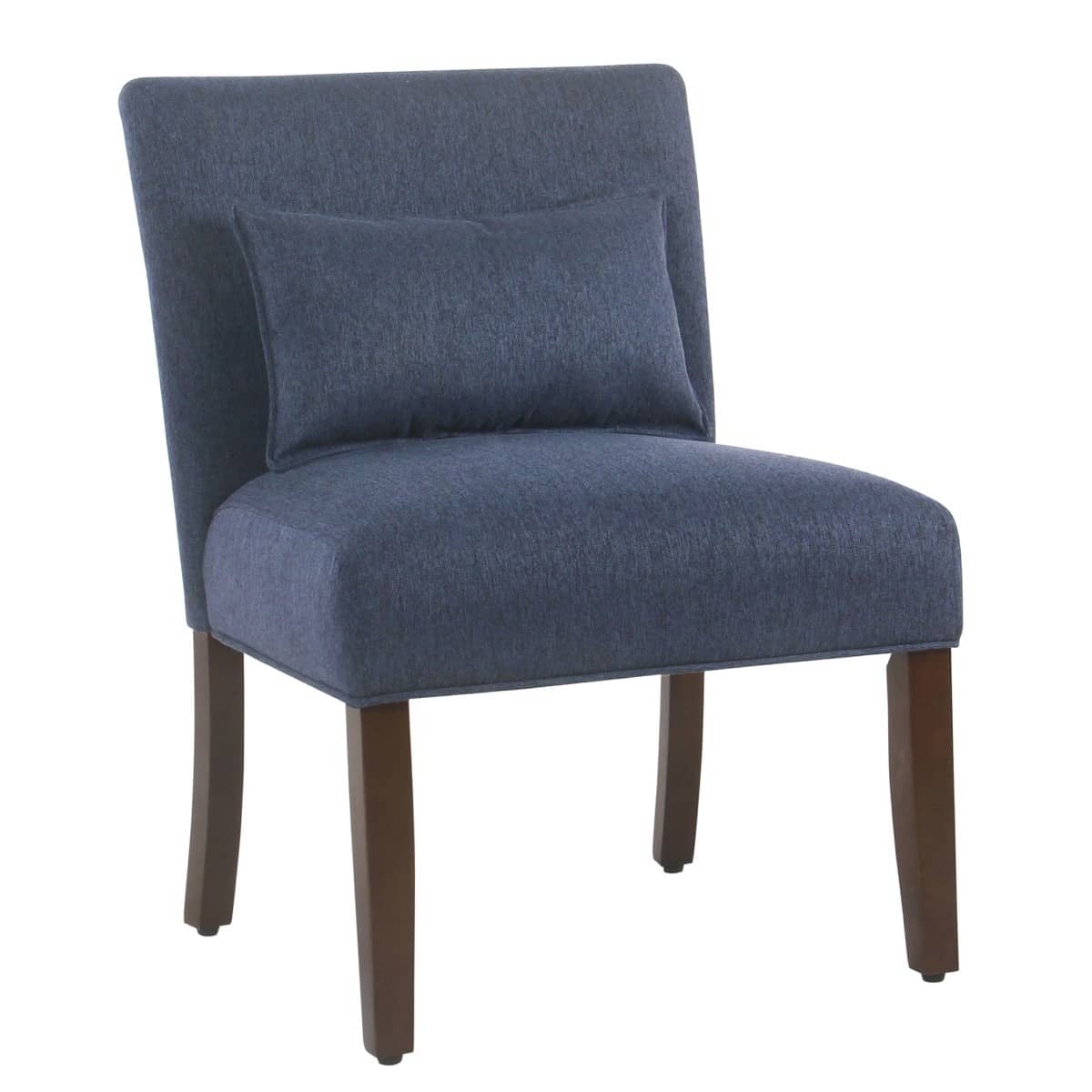 Modern Armless Accent Chair with Pillow